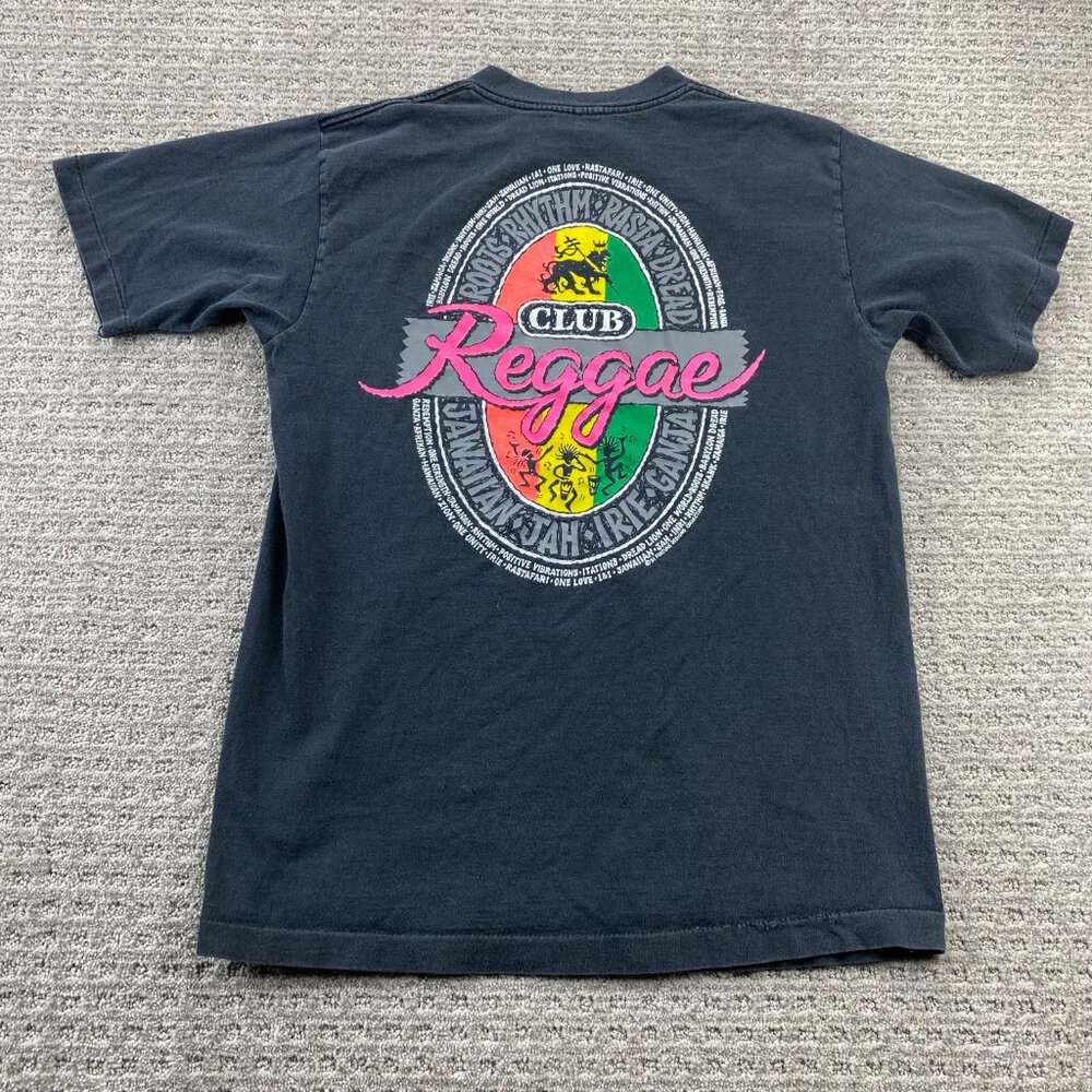 Vintage 90s T-Shirt Men Large L Faded Black JAWAIIAN Reggae Rasta Dreads Tee